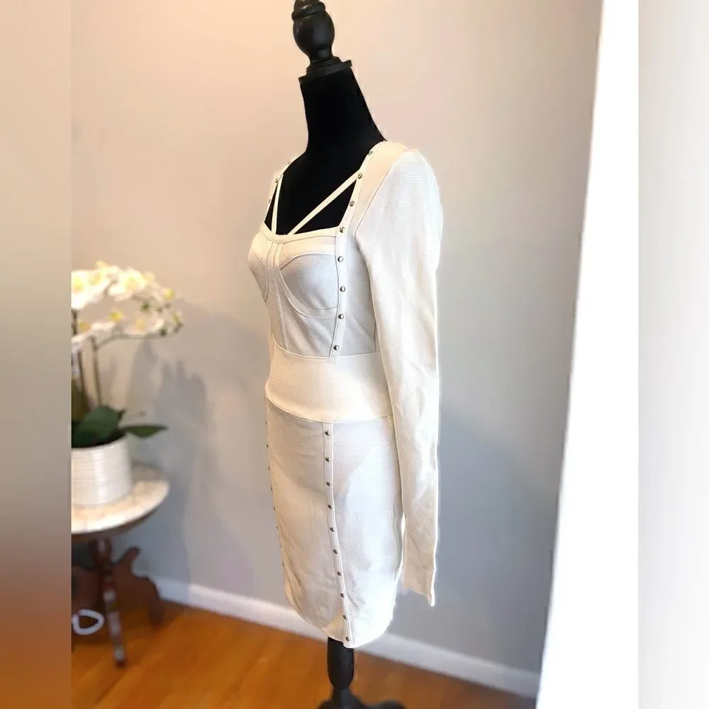 Guess by Marciano Sudded Long Sleeve Bandage Dress size M